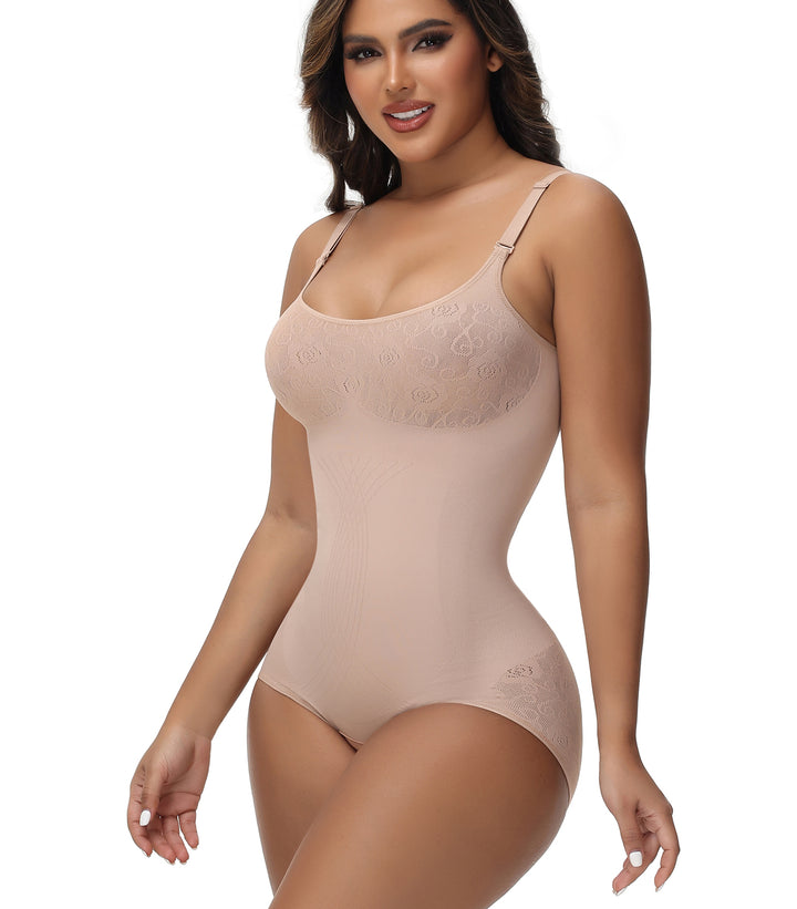 Shapshe® Sexy Nahtloser Jacquard Bodysuit Bauchweg Shapewear