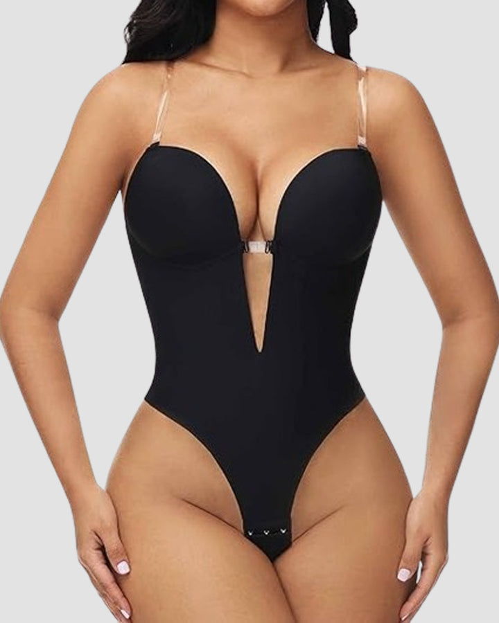 Shapshe® Plunge Rückenfreier Bodysuit Nahtloser BH Tanga Shapewear