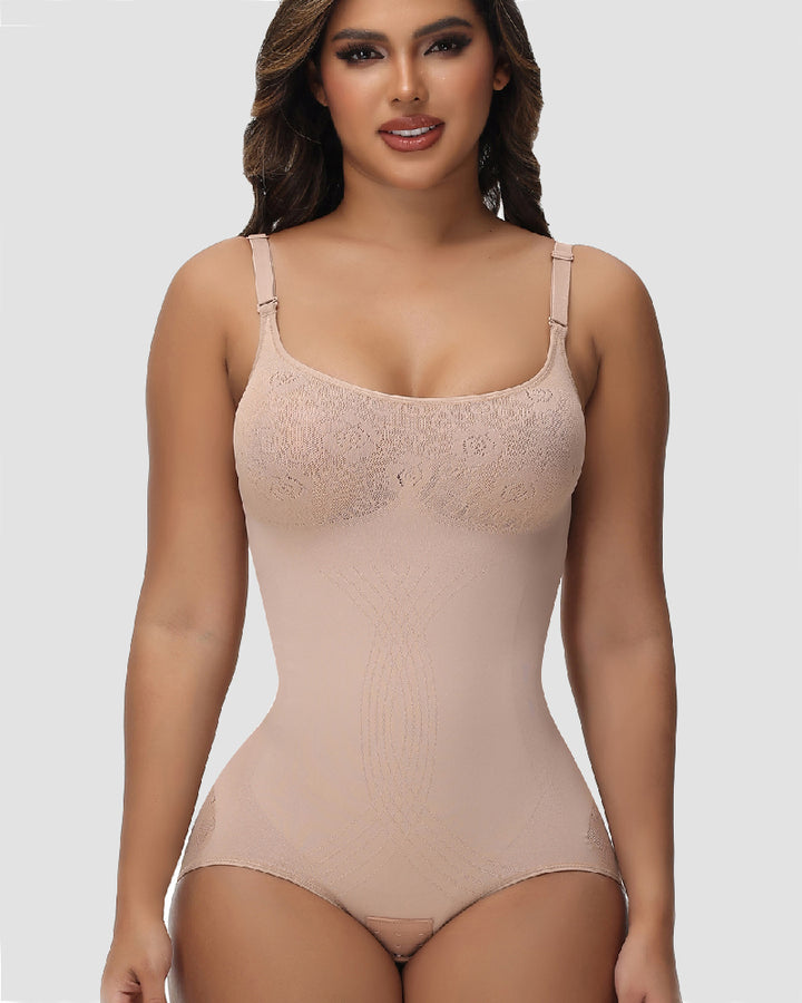 Shapshe® Sexy Nahtloser Jacquard Bodysuit Bauchweg Shapewear