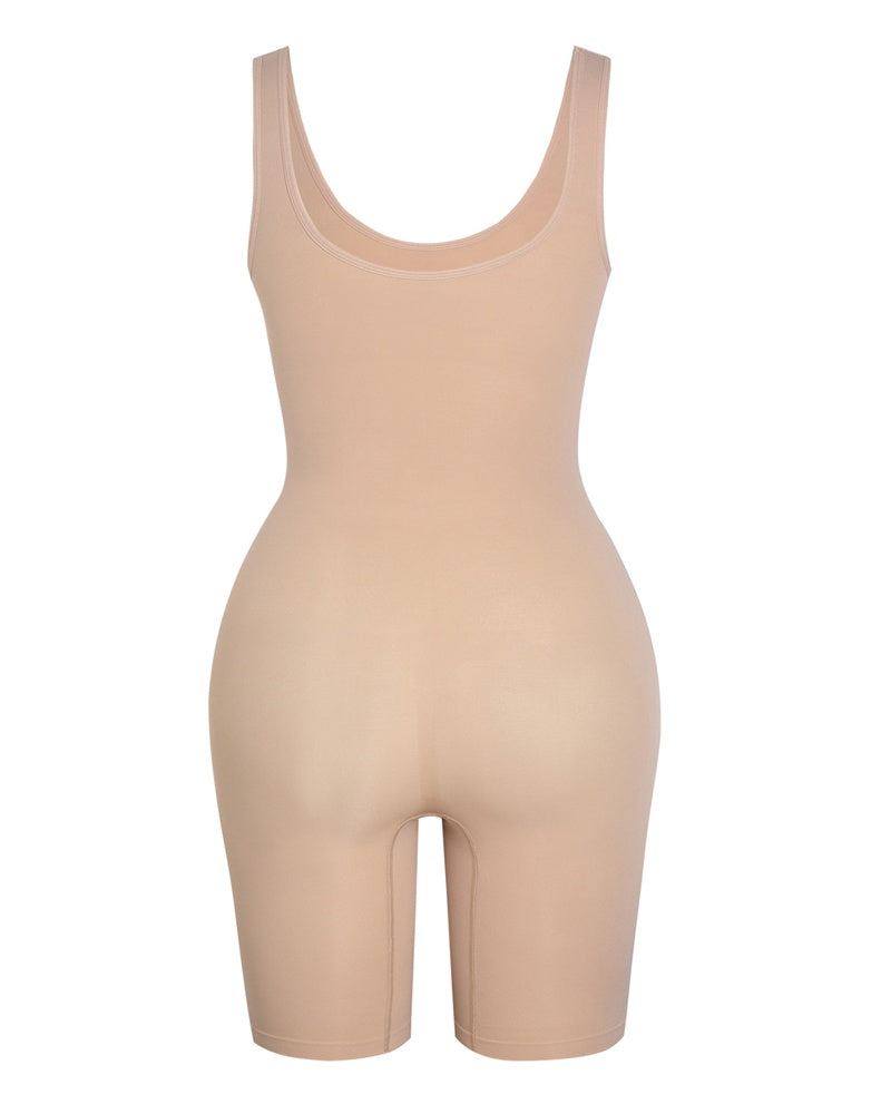 Damen Nahtloser Oberschenkel Bauchweg U-Ausschnitt Bodysuit Shapewear