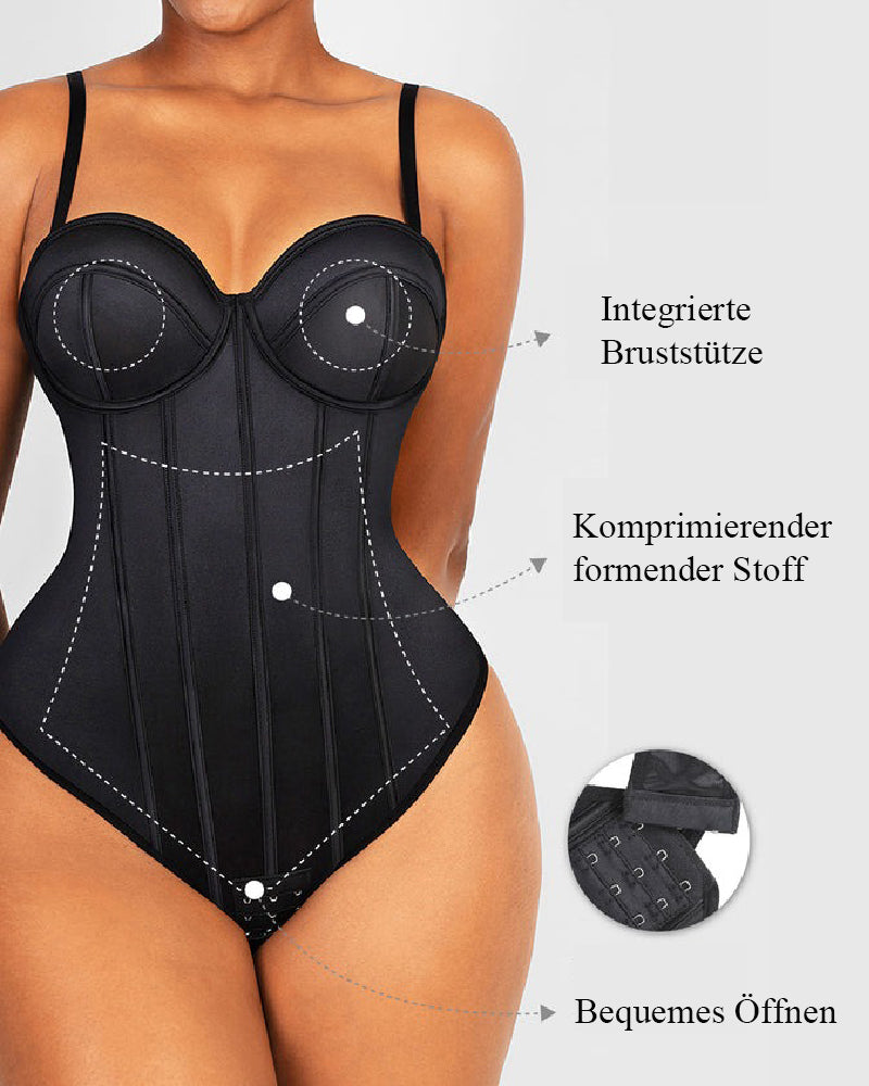 Shapshe® Damen Korsett Tanga Bauchkontrolle Po Lift Bodysuit mit Bügel BH