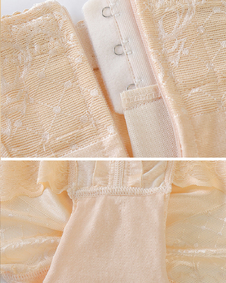 Hohe Taille Reißverschluss Mieder Shapewear Po-Lift Slip