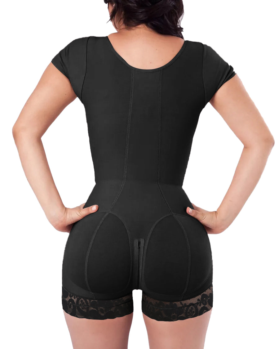 Shapshe® Damen Kurzärmlige Bauchkontrolle Formende Fajas Shapewear