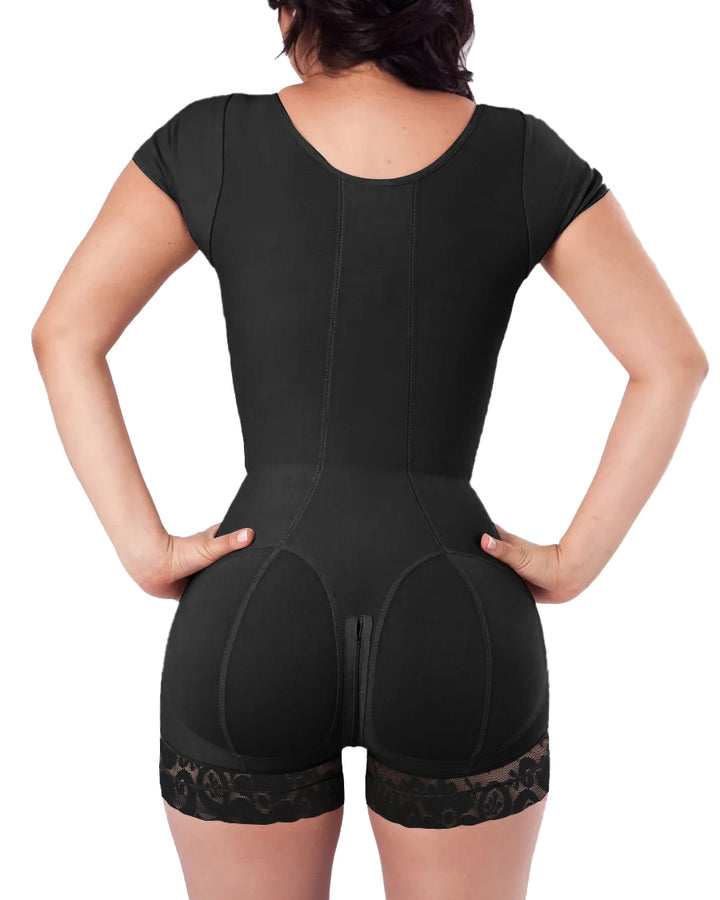 Shapshe® Damen Kurzärmlige Bauchkontrolle Formende Fajas Shapewear