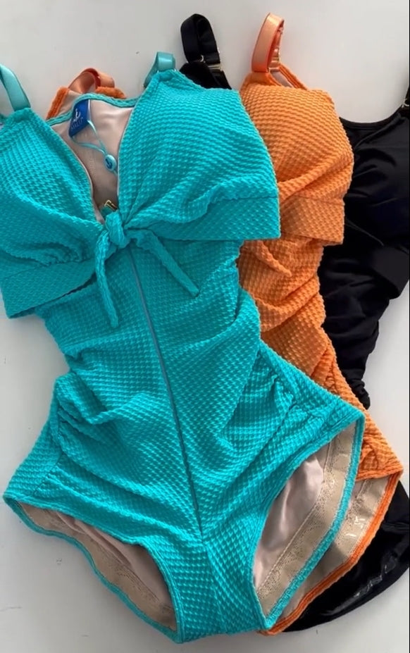 Shapshe® Cut-Out Knoten Vorne Bauchweg Shapewear Badeanzug