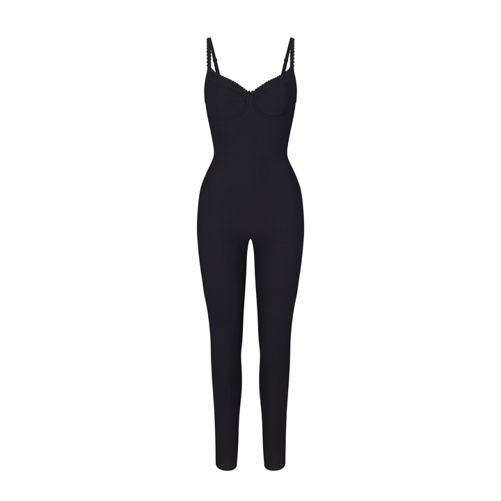 Shapshe® Bodycon Leopardenmuster Ärmellos Push Up Jumpsuit
