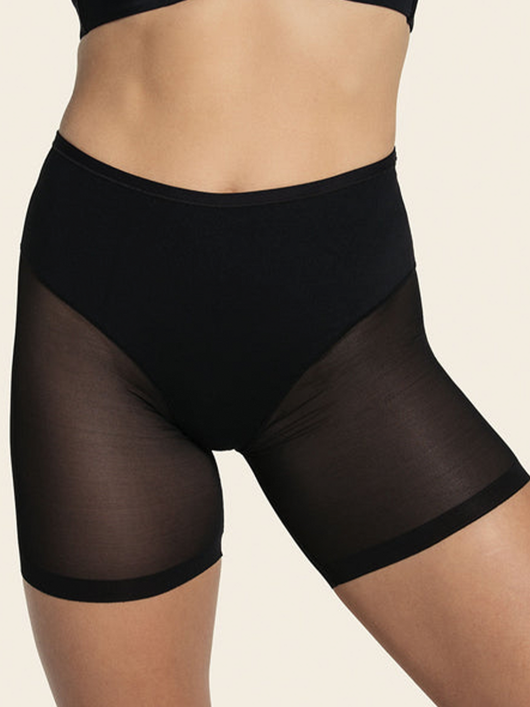 Nahtlose Transparent Shaper Shorts Tanga Anti-Reibung Mesh Shapewear