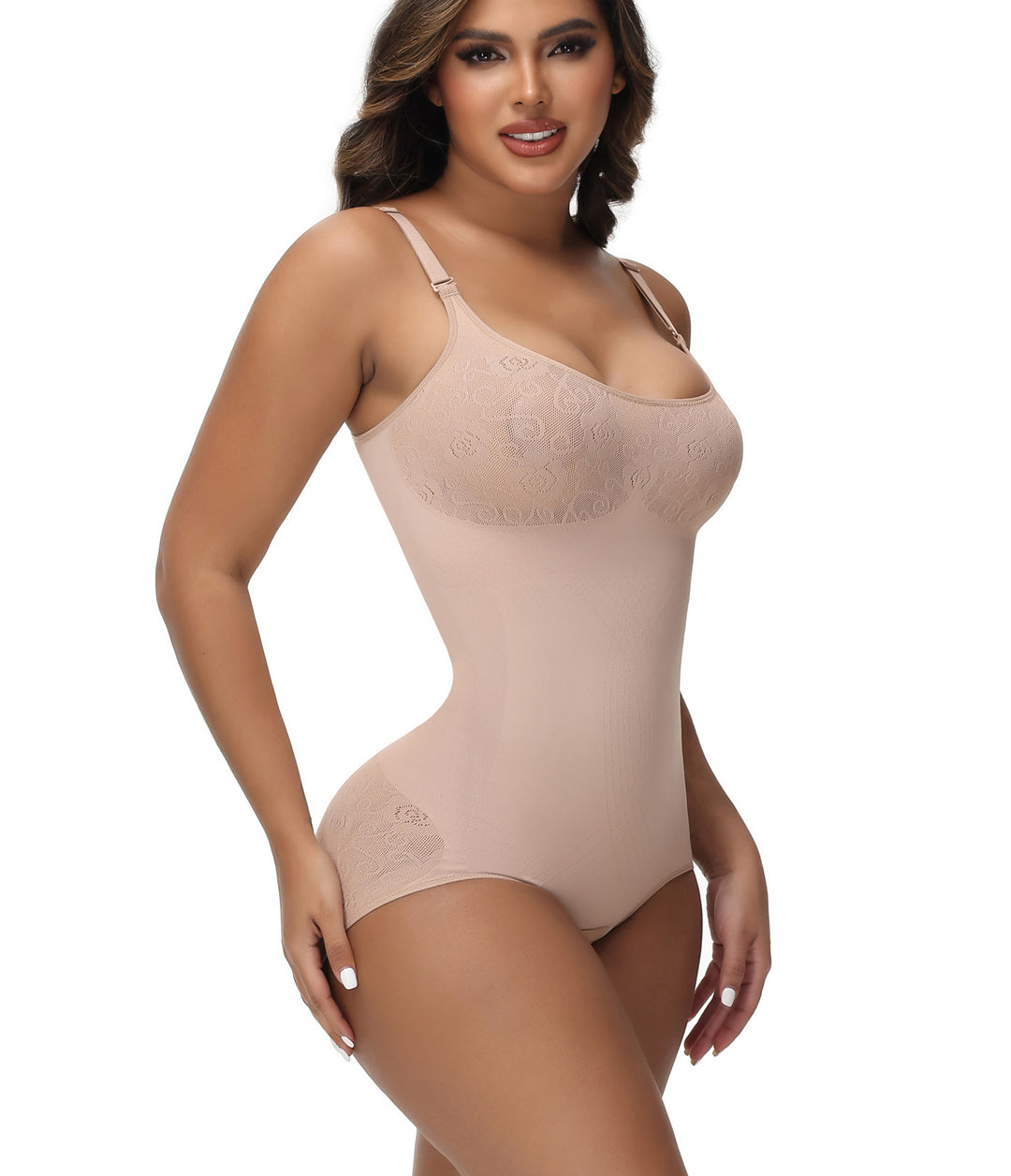 Shapshe® Sexy Nahtloser Jacquard Bodysuit Bauchweg Shapewear