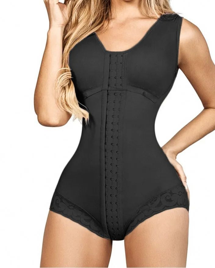 Shapshe® Damen Haken Ösen Brustunterstützung Shapewear Bauchweg Bodysuit