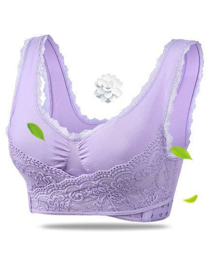 Push Up Sport BH für Damen mit Seitlicher Gekreuzter Schnalle und Ohne Stahl