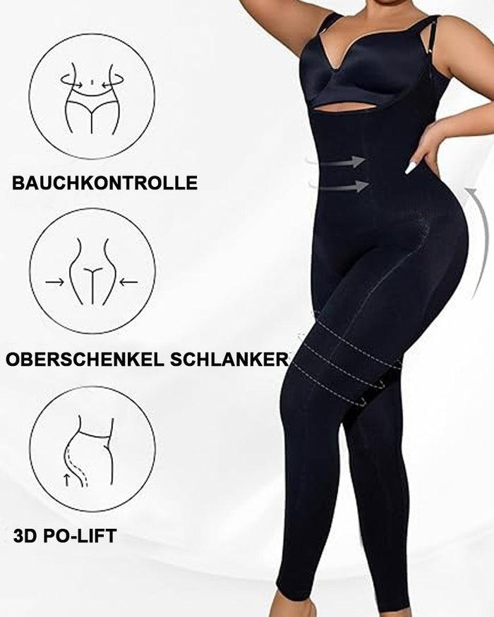 Shapshe® Nahtloser Schlankmachender Ganzkörper Shapewear Jumpsuit mit offener Brust und Bodyshaper
