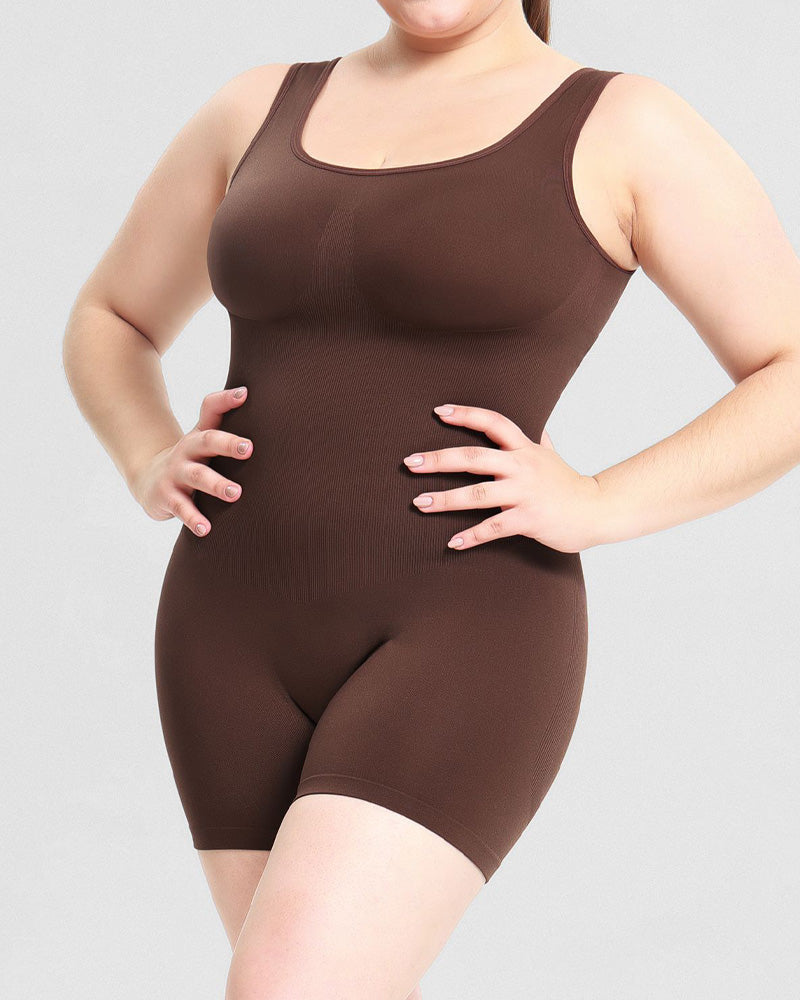 Damen Bauchweg Nahtlose Bis zur Mitte des Oberschenkels Outerwear Bodysuit Shapewear