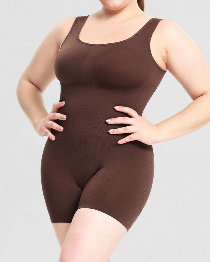 Damen Bauchweg Nahtlose Bis zur Mitte des Oberschenkels Outerwear Bodysuit Shapewear