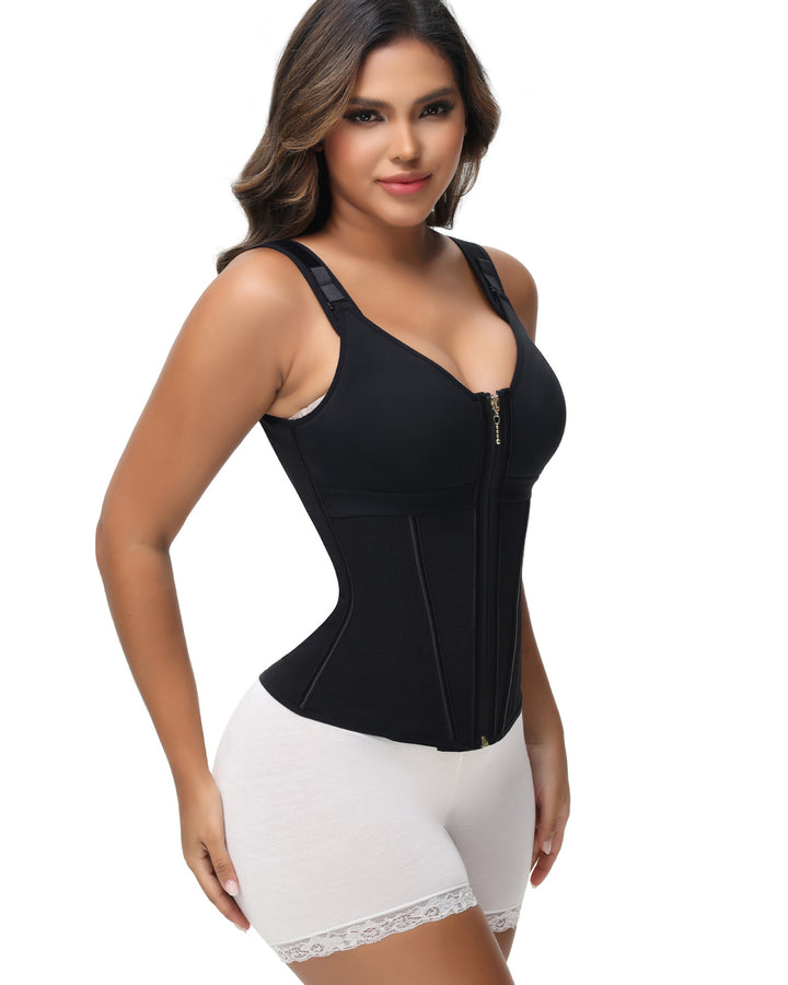 Shapshe® Damen Latex Korsett Bauchkontrolle Body Shaper Weste mit BH