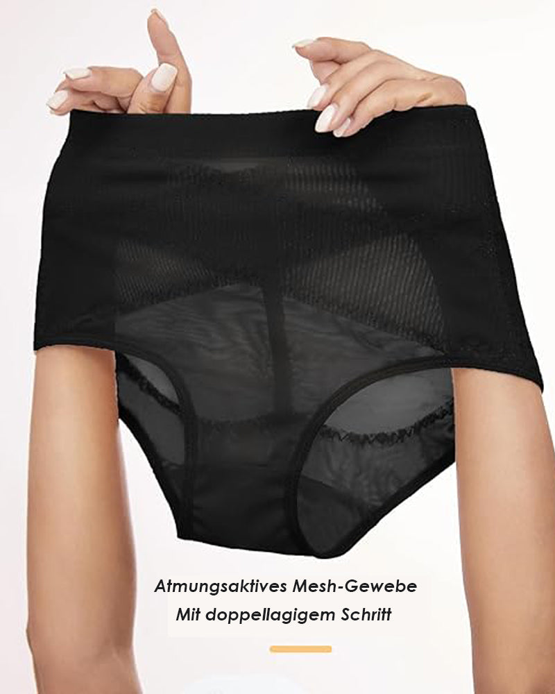 Mittelhohe Kreuz Kompressions Shapewear Unterwäsche Netz Bauchkontrolle Höschen