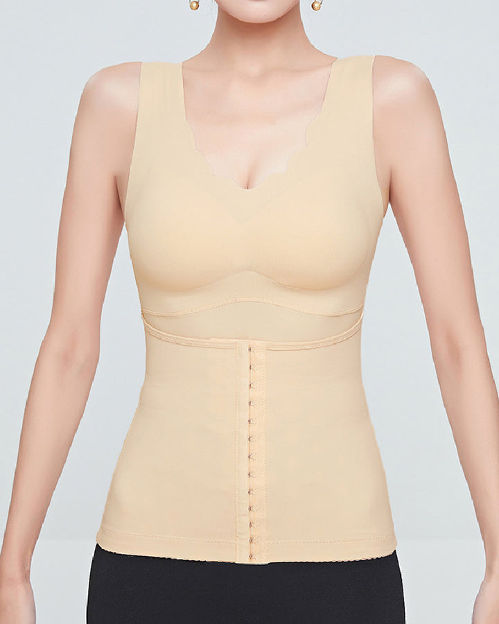 3-in-1 Bauchweg Korsett Shapewear Top mit Kreuz Rückenstütze