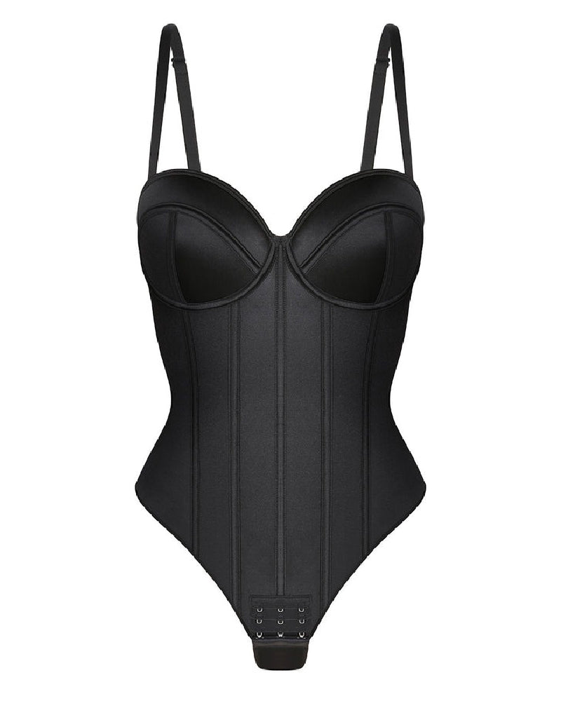 Shapshe® Damen Korsett Tanga Bauchkontrolle Po Lift Bodysuit mit Bügel BH