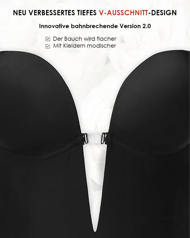 Shapshe® Plunge Rückenfreier Bodysuit Nahtloser BH Tanga Shapewear