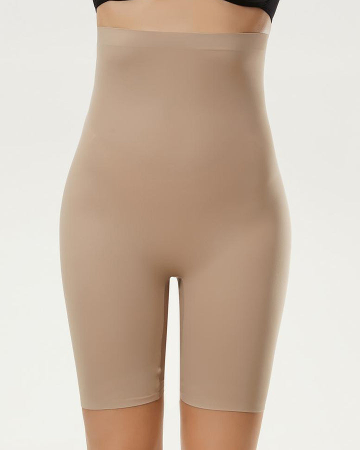 Glatte Hochtaillierte Bauchweg Shapewear Shorts