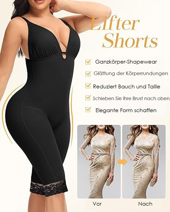 U Plunge Bauchweg Mittlerer Oberschenkel Bodysuit Nahtlose Fajas Shapewear