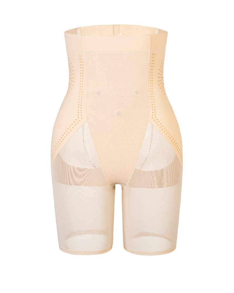 Nahtlose Atmungsaktive Mesh Shapewear Bauchweg Kompressions Shorts