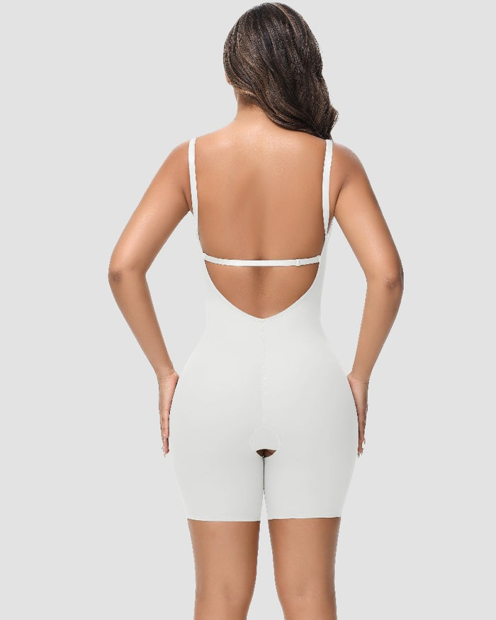 Shapshe® Damen U Plunge Bodysuit Bauchkontrolle mit Integriertem BH