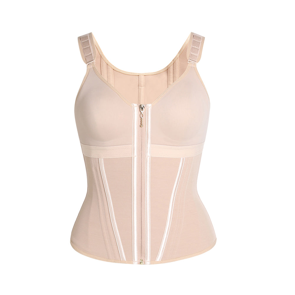 Shapshe® Damen Latex Korsett Bauchkontrolle Body Shaper Weste mit BH