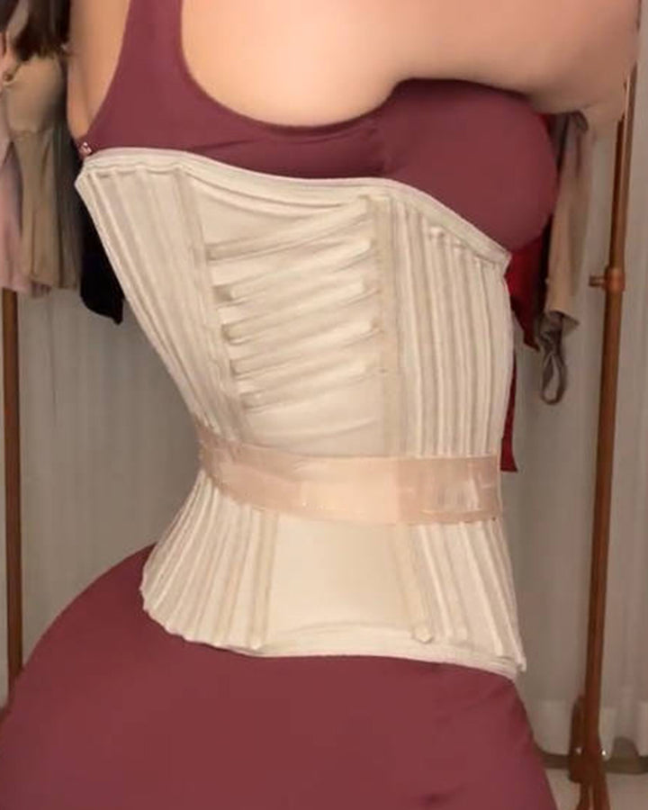 Fajas Colombianas Korsett mit Reißverschluss und Hakenstäbchen Taillentrainer mit Seitlichem Gummiband