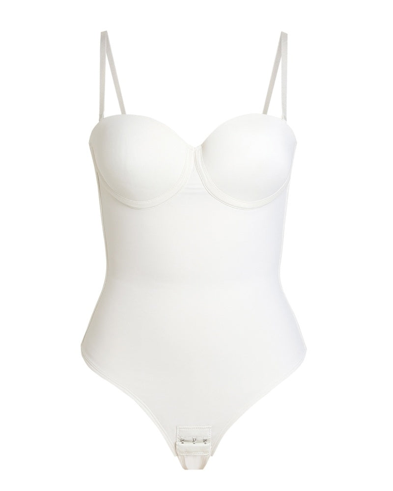 Bügel-Cups Schnürung Rücken Tanga Bodysuit