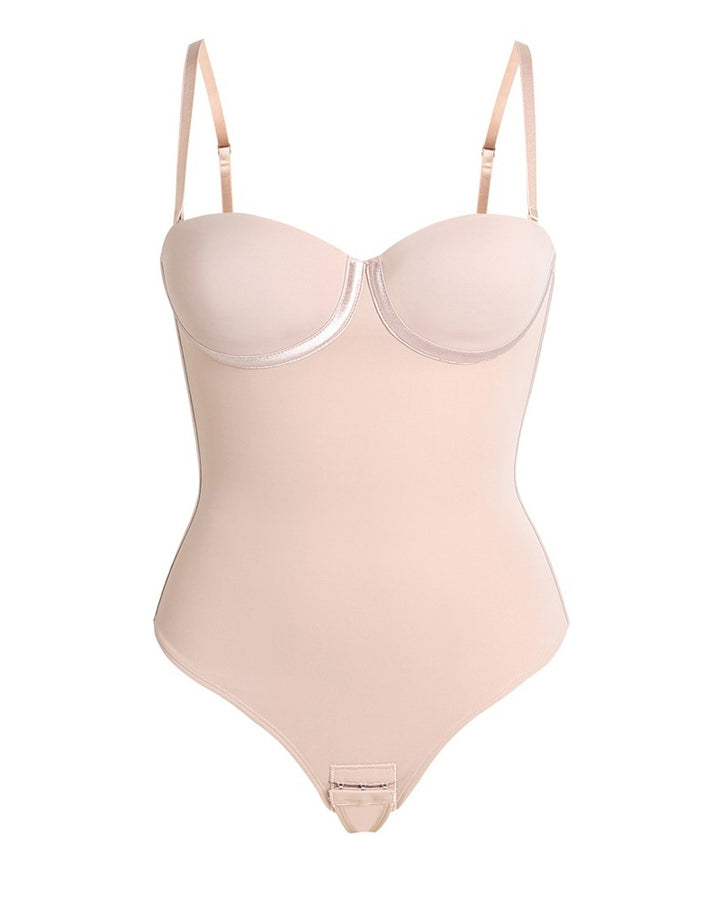 Shapshe® Nahtloser Skinny Bodys mit Sexy Schnürung am Rücken und Tanga