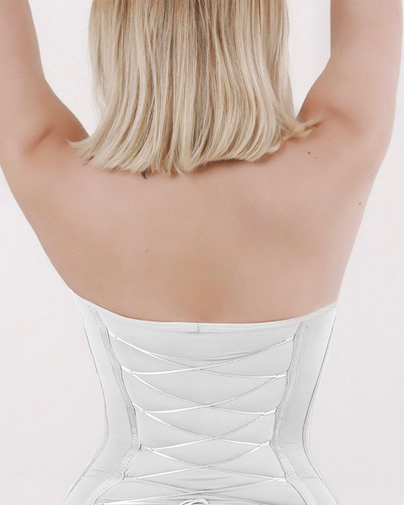 Bügel-Cups Schnürung Rücken Tanga Bodysuit