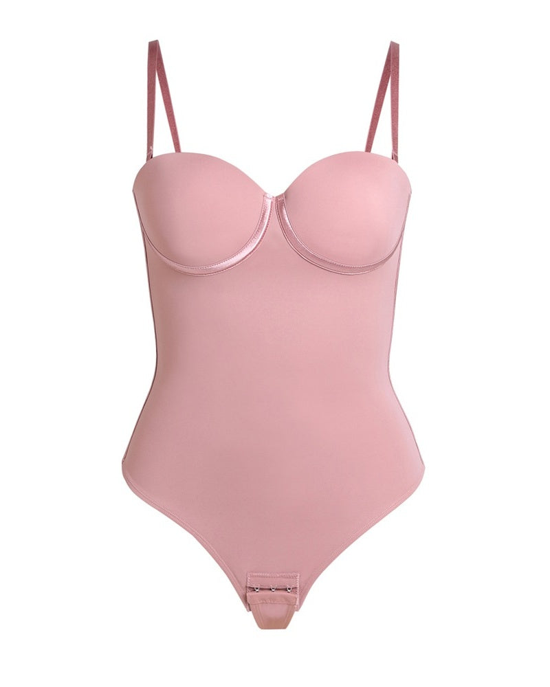 Bügel-Cups Schnürung Rücken Tanga Bodysuit