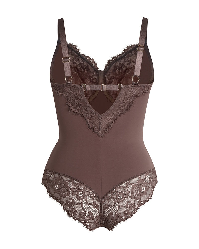 Shapshe® Sexy Spitzenblumen Hüftlift Figurformer Shapewear Body