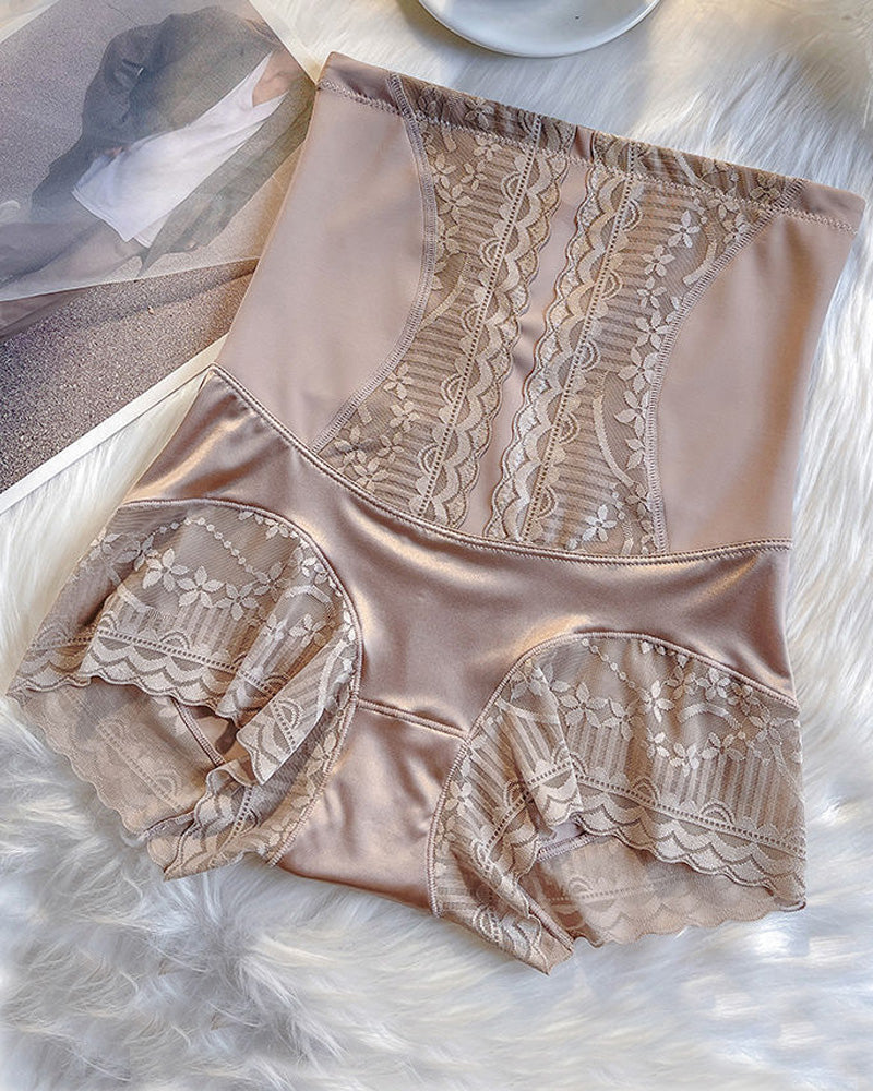 Damen Hoher Taille Nahtlos Anti-Rolling Slip Bauchweg Postpartale Formende Unterwäsche