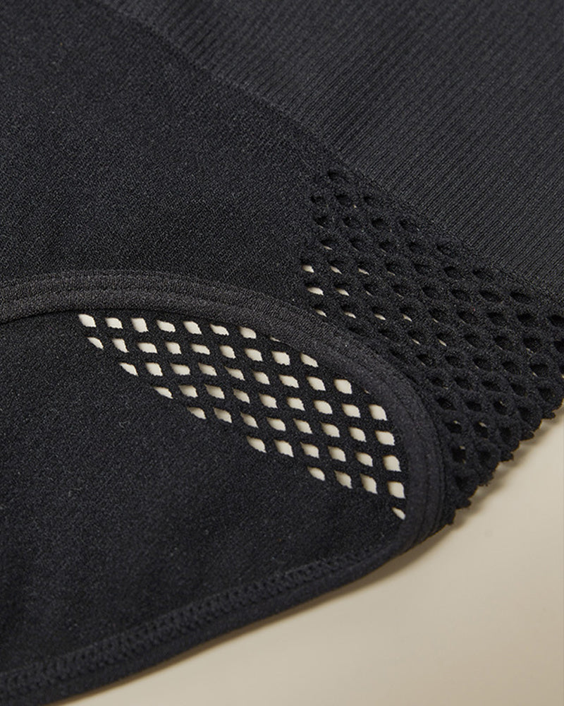 Damen Nahtloser Shapewear Slip mit hoher Taille Sexy Ausgehöhlter Unterwäsche