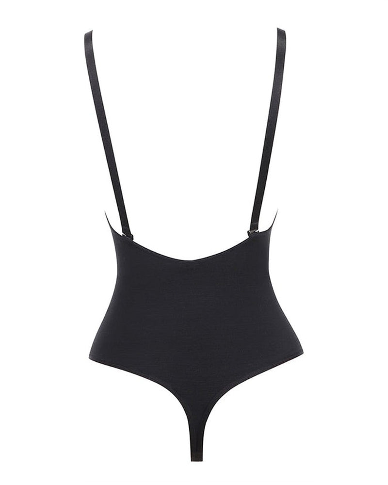 Nahtloser Bauchweg Bodysuit Po-Lifter Tanga Rückenfreier Body Shaper