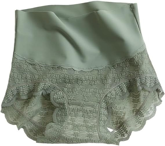 Antibakterielle Unterwäsche mit Hoher Taille Bauchweg Damen Spitze Slip Große Größe