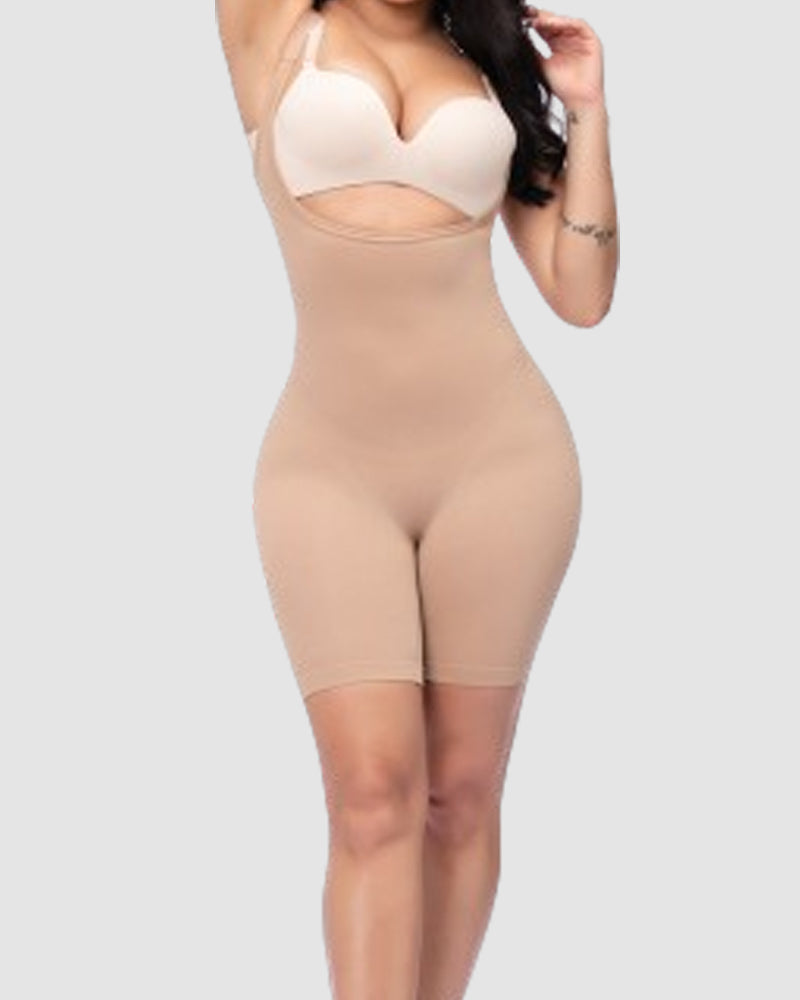 Nahtlose Bauchkontrolle Faja Thin Slimmer verstellbarer Schultergurt Bodysuits Shapewear
