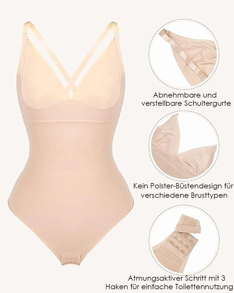 Nahtloser Bauchweg Bodysuit Po-Lifter Tanga Rückenfreier Body Shaper