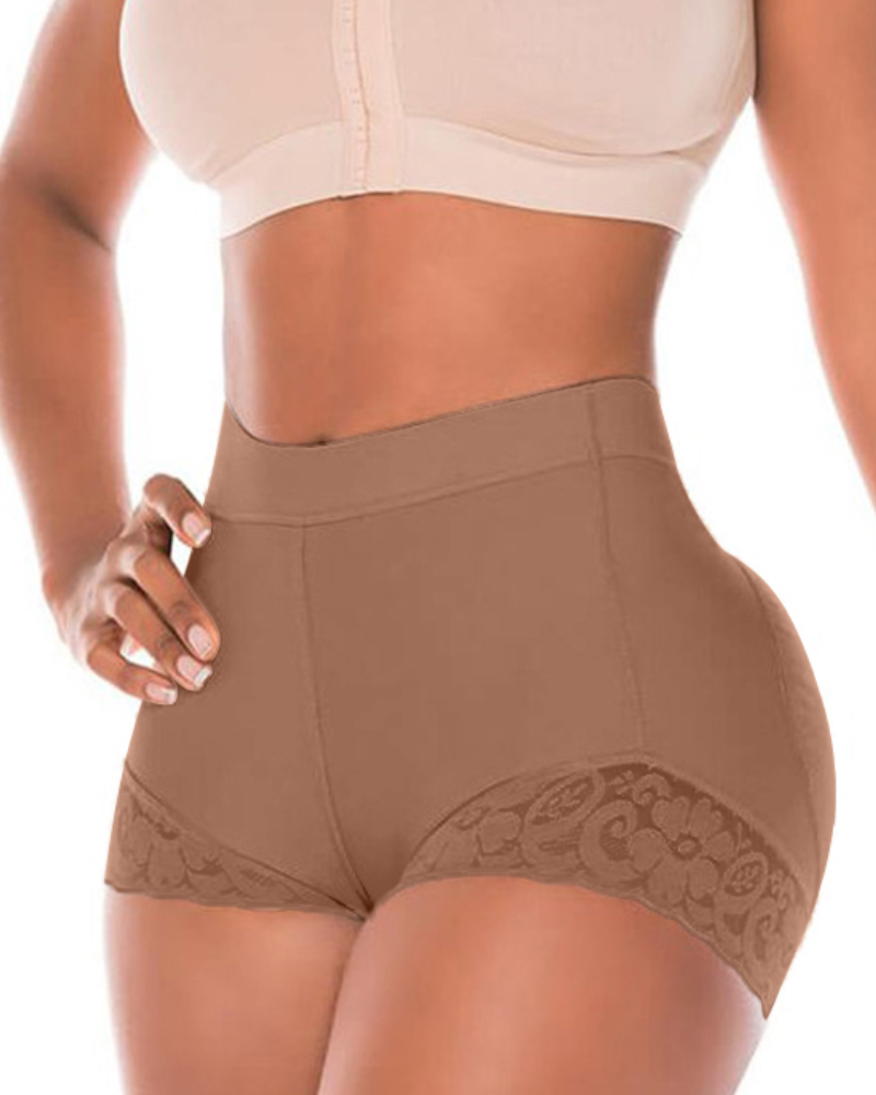 Shapshe® Hohe Taille für Damen Hüftverstärker Bauchkontrolle Spitzen-Körperformer Shapewear