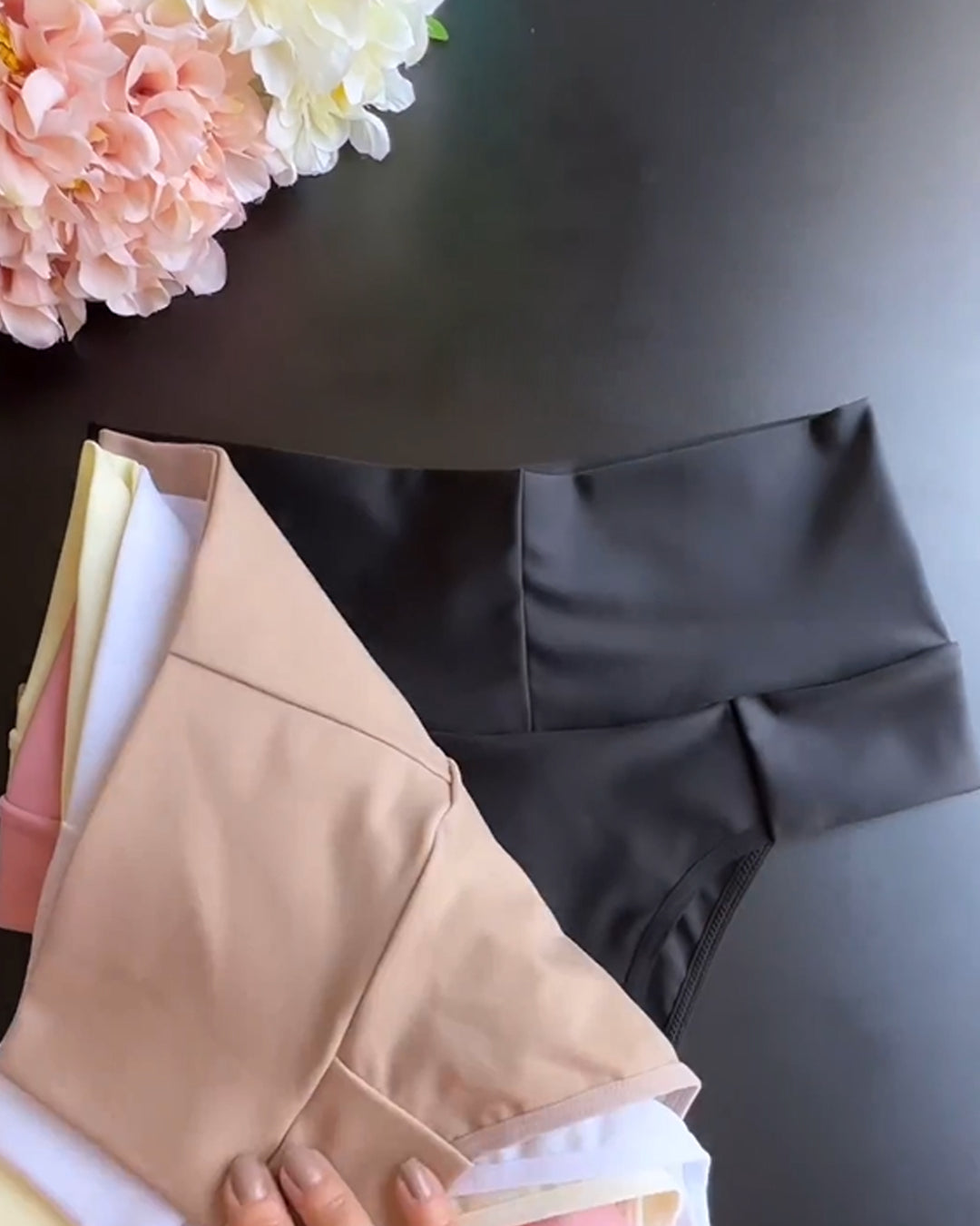 Einfarbiges hoch Tailliertes Unterwäsche Höschen