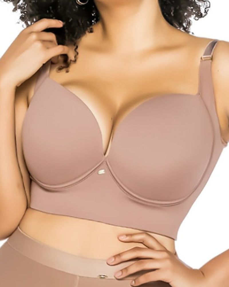 Shapshe® Hoch komprimierter Push up Ohne bügel BH mit Vollschale