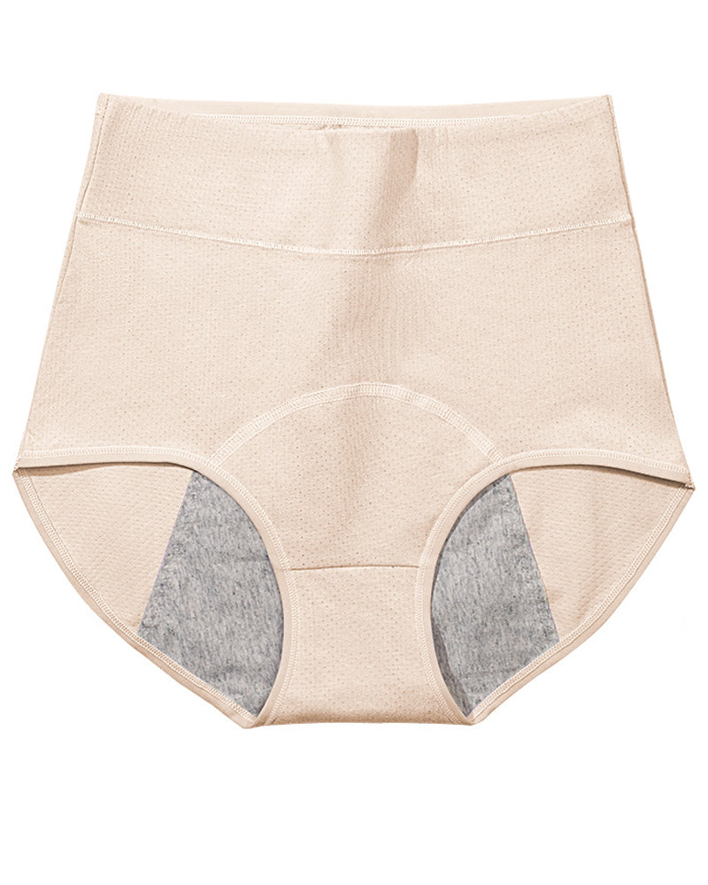 Perioden Anti-Seiten-Leckage Atmungsaktive Reiner Baumwolle Hoher Taille Unterwäsche
