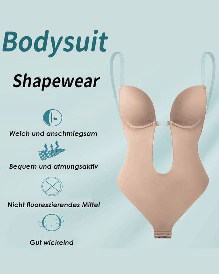 Shapewear Übergröße Rückenfrei BH Körperformer Nahtlos Offener Schritt