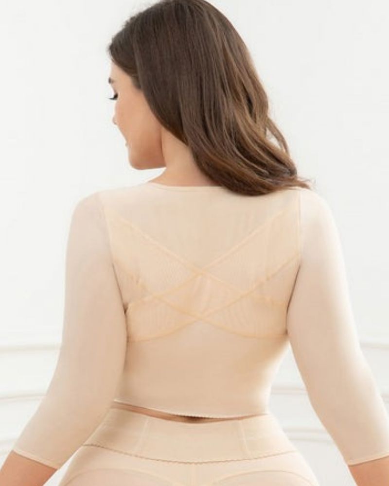 Shapshe® Beige Frontverschluss Arm Shaper Sleeves Support BH