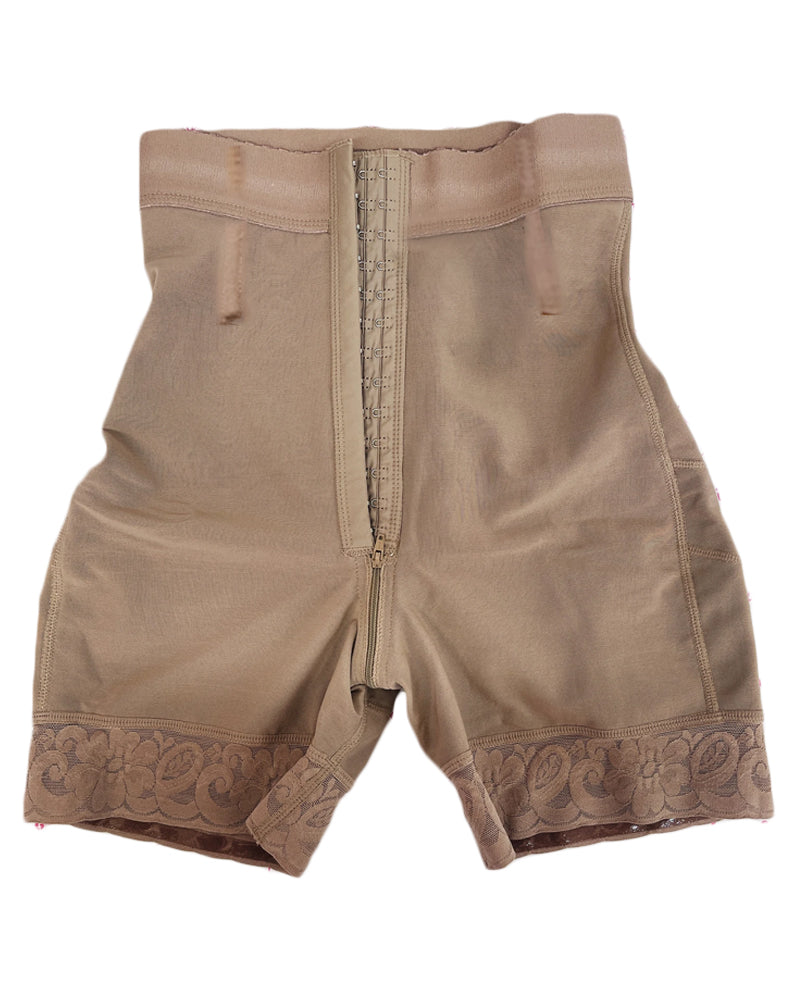 Shapshe® Hochsitzende Figurformende Shorts mit Po-Lift und Reißverschluss