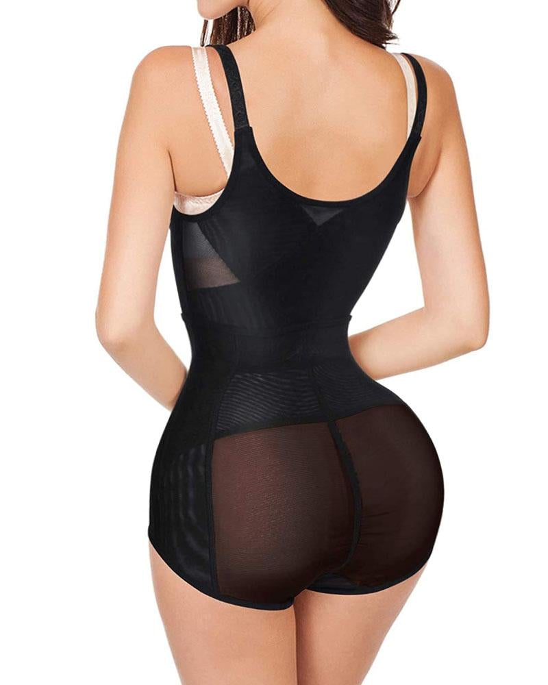Bauchkontrolle Kompressions Reißverschluss Open-Bust Taillentrainer Shapewear