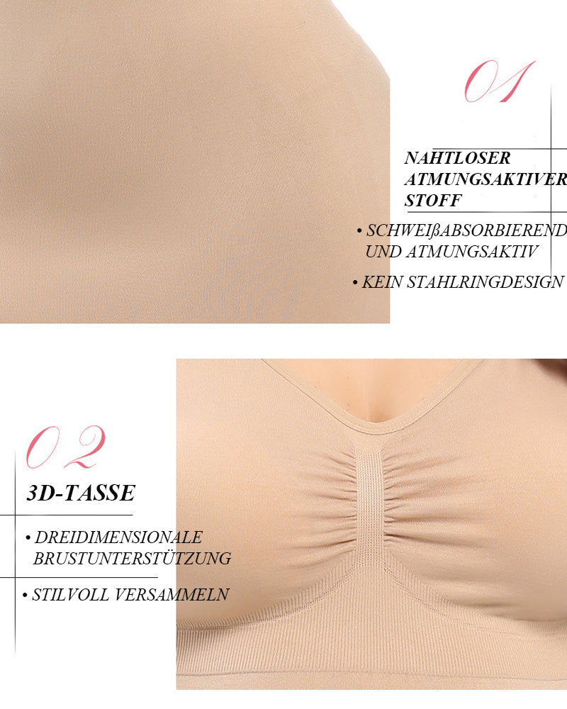 Hochelastisches Nahtloses Still-Top Kabelloses Still BH Weste nach der Geburt mit offener Schnalle vorne