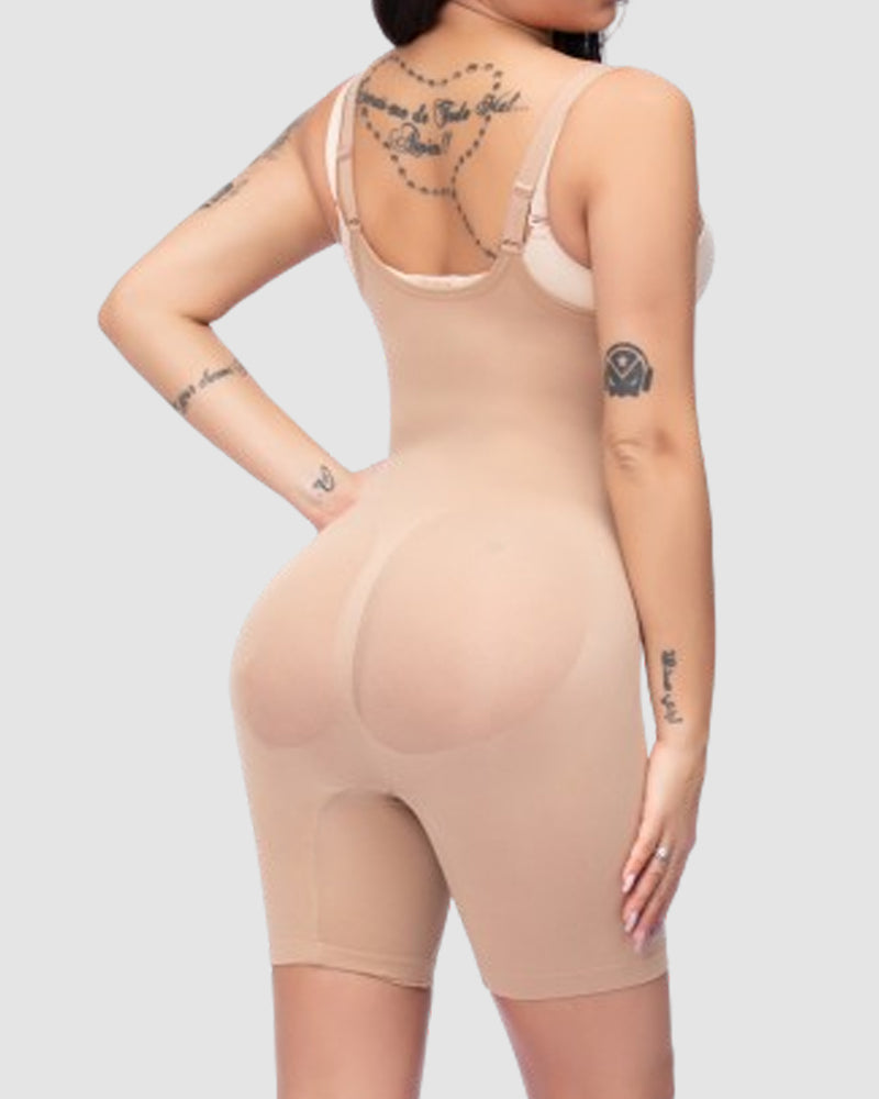 Nahtlose Bauchkontrolle Faja Thin Slimmer verstellbarer Schultergurt Bodysuits Shapewear