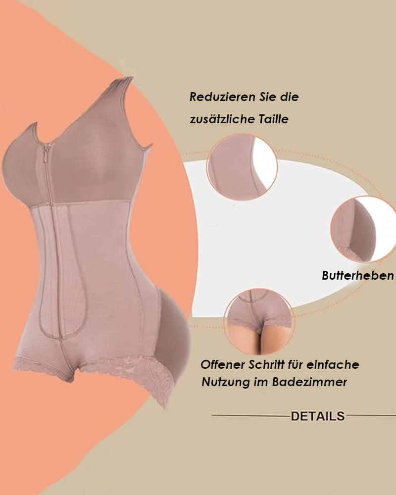 Shapshe® Damen-Ganzkörper-Shapewear PostpartumTummy Control Shaper Schlankheits-Fajas mit Reißverschluss